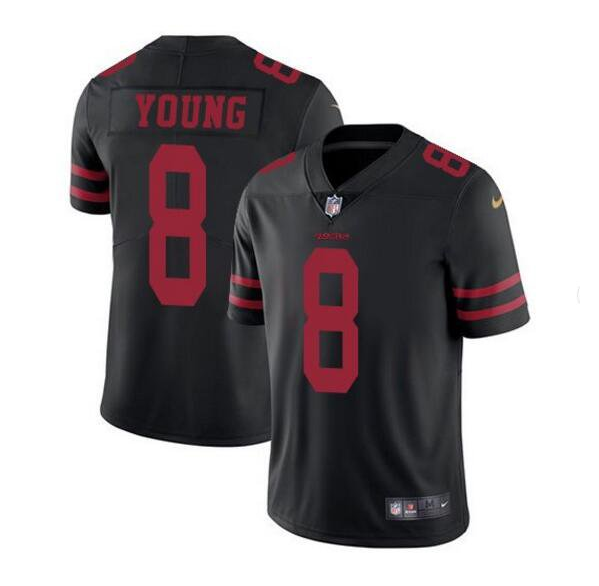 Men's San Francisco 49ers #8 Steve Young Black Vapor Untouchable Limited Stitched Jersey
